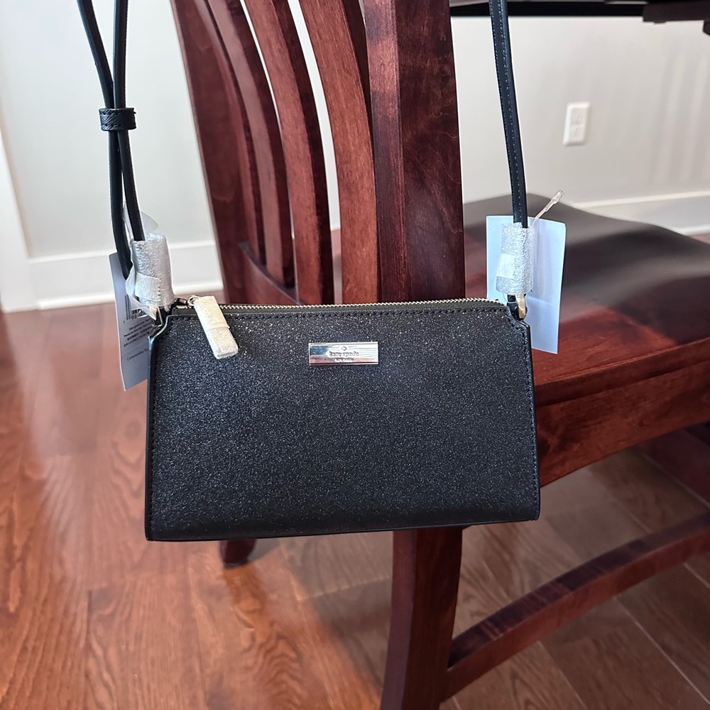 Kate Spade Kenzie Limited Edition Glitter Mini Crossbody in black NWT